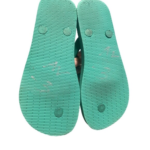 Gurus Indian Inspired Toe Post YOGA Sandals In Green Women Size 5 - Picture 8 of 9